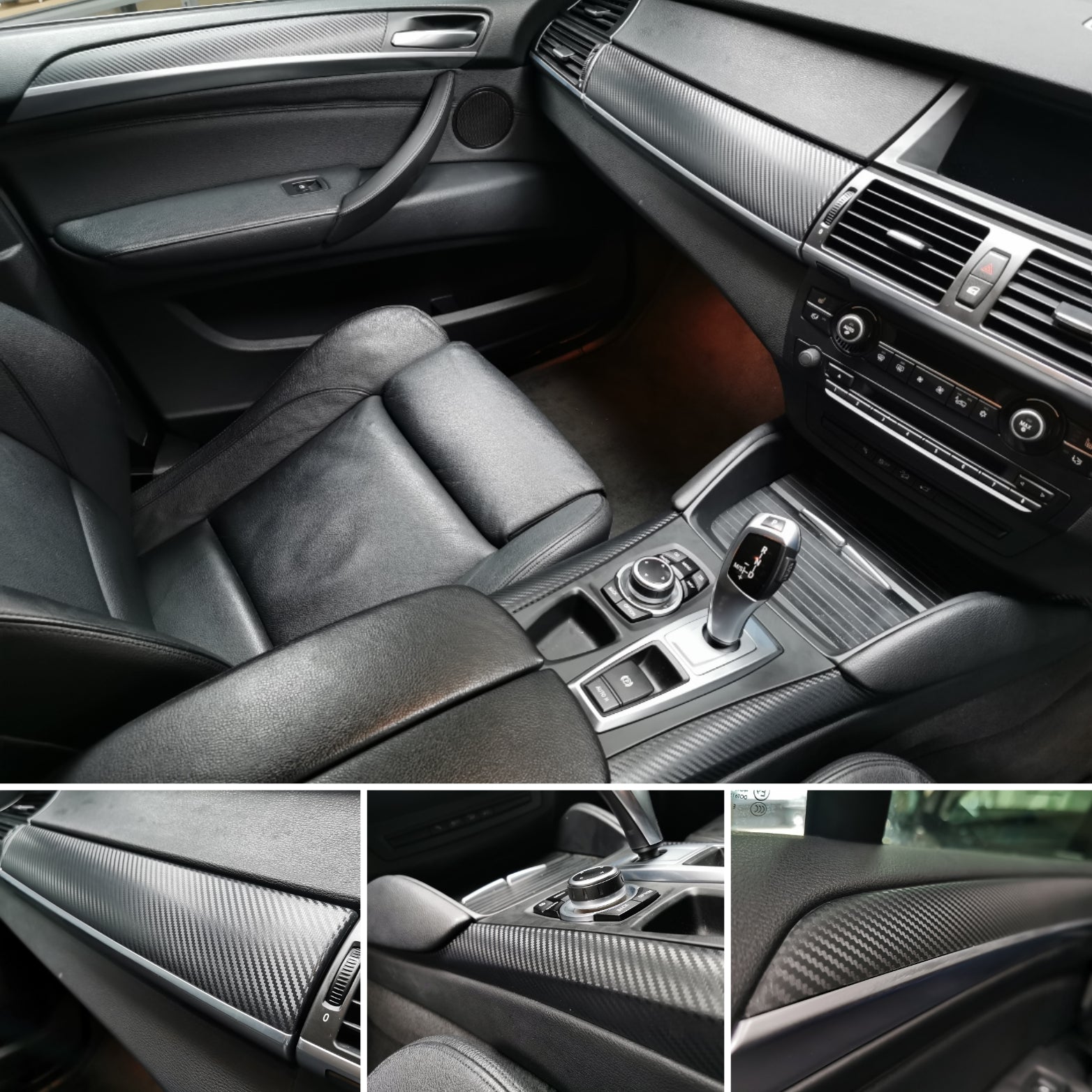 BMW X6 E71 INTERIOR WRAPPING SERVICE - 3D CARBON
